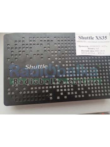  Системный блок Shuttle XS35 Б/У размеры 25х16х4 см, процессор ATOM D525 1.8 ГГц, память 4 Гб, SSD 120Гб, WIN 10, WI-FI/LAN/VGA