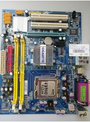 Материнская плата GIGABATE GA-G31M-ES2L, socket 775 DDR2 + процессор Intel E8200 s775 2x2.66 Б/У