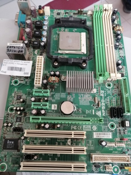 Материнская плата BIOSTAR NF520-А2 socket AM2 DDR2 + процессор Б/У
