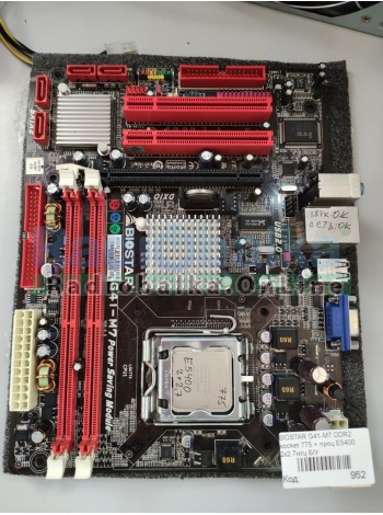Материнская плата BIOSTAR G41-M7 DDR2 socket 775 + проц Е5400 2х2.7мгц Б/У