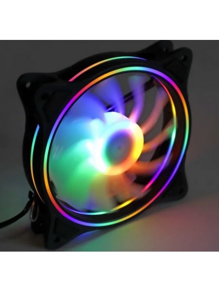 Вентилятор с RGB подсветкой 120mm корпусный пк Molex 4pin