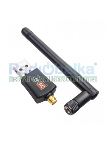 Блютуз + Wi-Fi USB адаптер 5.0 2,4/5,8 ГГц 600 Мбит/с