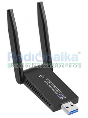 Блютуз + Wi-Fi USB адаптер 5.0 AC1300 + BT5.0 2,4ГГц 5,8ГГц 1300 Мбит/с