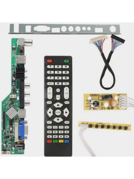 Универсальный скалер ТВ-контроллер 3663 пульт управления ЖК-телевизором DVB-C/DVB-T2/DVB-T